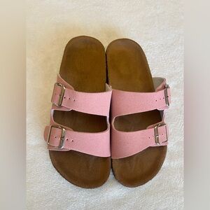 Pink Double Strap Sandals Size 10